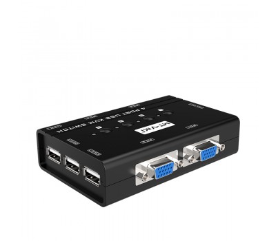 KVMA Switch 4 port USB 2.0*3 + Audio, 2048*1536, Ручное и Удаленное переключение, MT-461KL
