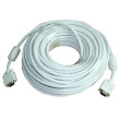 Кабель VGA Cable 15m/15m (папа-папа) экранированный 30m High Quality 8mm белый (2 фер. кольца);15 Кабель VGA Cable 15m/15m (папа-папа) экранированный 30m High Quality 8mm белый (2 фер. кольца);15