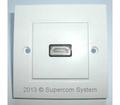 Розетка HDMI 1port (лицевая часть) + вставка HDMI F/F 86x86mm HD07-A