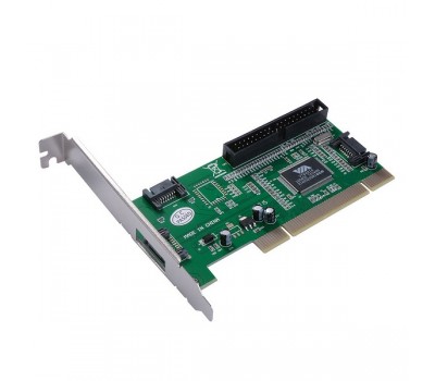 PCI card to SATA 2 port & ESATA 1 port (1 ext. + 2 int.) + IDE port int. + SATA cable controllers