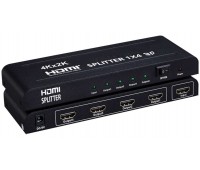 Сплиттер HDMI Splitter 4 port ver.1.4b, Ultra HD 4Kx2K 3840x2160, 1080P, 3D, DTS-HD Dolby + P.S.