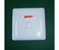 Розетка в сборе Настенно-Внутренняя 1-портовая 86mm*86mm RJ-45 CAT5e FTP (network)  (экран) SHIP