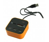 USB HUB 2.0 COMBO 3port + Card Reader MS, T-Flash, SD/MMC, CF/MD, XD (ALL in 1)