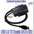 USB 3,0 to DUAL SATA Cable + Power supply 5Gbps 35U;22
