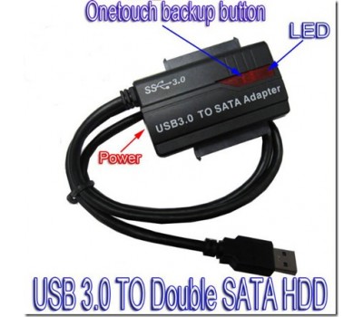 USB 3,0 to DUAL SATA Cable + Power supply 5Gbps 35U