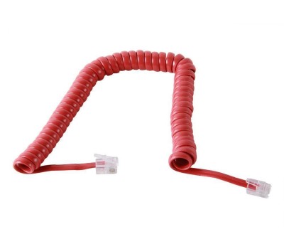 Телефонный кабель для трубки, спиральный красный 1,7м