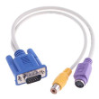 VGA to TV Convertor, S-Video+RCA Out Cable Переходник;21