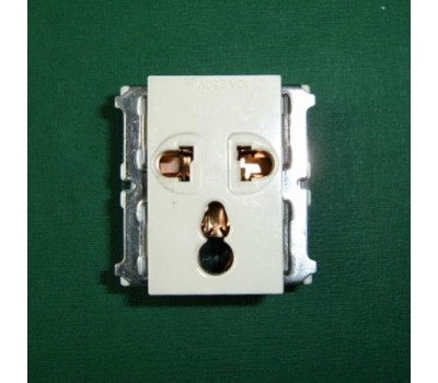 Розетка 3-pin, для подключения вилки всех стандартов в розетку напольную (S-955A-1A), S3 Розетка 3-pin, для подключения вилки всех стандартов в розетку напольную (S-955A-1A), S3