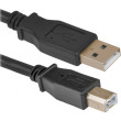Cable USB 2.0 A-B 1.8m 1 фильтр KUYIA черный