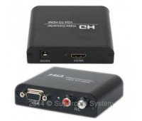 VGA to HDMI Converter, (вход VGA + Audio L/R, выход HDMI) + Power Supply DK001