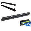 Patch panel 24-port RJ-45 5e Cat. Укомплектованная Держателем Кабеля (Cable Manager) DATA LINK;z6 Patch panel 24-port RJ-45 5e Cat. Укомплектованная Держателем Кабеля (Cable Manager) DATA LINK;z6
