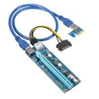 Riser / Райзер PCI-E 1x to 16x Powered USB3.0 GPU Extender Riser Adapter Card 6PIN for Mining