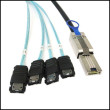 SAS Mini Кабель внутр., 1m, разъёмы 26pin (SFF-8088) to 4*SATA cable