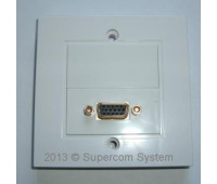 Розетка VGA-1port (лицевая часть) + вставка VGA F/F 86x86mm HD09-A Розетка VGA-1port (лицевая часть) + вставка VGA F/F 86x86mm HD09-A