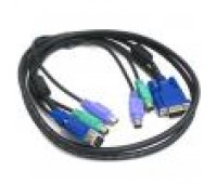 Кабель KVM Cables Keyboard Mouse Video 3in1 PS/2+PS/2+VGA (m-m) for KVM Switch 5m;25