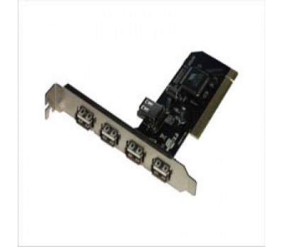 PCI card to USB 2.0 480Mbps 5 ports (4-Ext., 1-Int) Chip VIA VT6212L