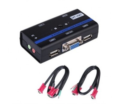 KVMA Switch 2 port USB 2.0*3 + Audio, 2048*1536, Ручное и Удаленное переключение, MT-261KL