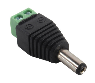 Коннектор питания DC-M Jack (папа) 12v для камеры под закрутку отверткой