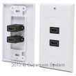 Розетка HDMI 2port (лицевая часть) + 2 вставки HDMI F/F 115x70mm HD01-B Розетка HDMI 2port (лицевая часть) + 2 вставки HDMI F/F 115x70mm HD01-B
