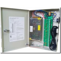 Блок питания металл Ящик  100-240V, Output: DC 12V 10A, 305x205x53 18 каналов Orig. PSC10A-18CH