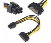 Кабель Cable converter power supply 15cm  "SATA/m" на VIDEO 6pin (питания для видеокарты);16