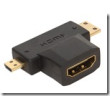 micro, mini HDMI (m) - HDMI (f) Переходник Gold-Plated;12