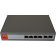 Сетевой коммутатор PoE Switch 10/100Mbps 4port+2port UP-Link, IEEE802.3af/at, PoE out:DC52V 120W