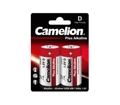 Camelion Plus Alkaline LR20 AM1 Mono 1.5v Блистер 2шт.