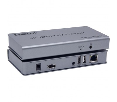 HDMI KVM Extender (Удлинитель) 4K 120m LAN, 2*USB, with IR and Audio