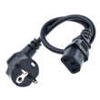 Кабель питания CEE 7/7 (ЕВРО Вилка 90°) - С13 1,3m 2x0.75mm2;9