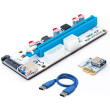 Riser / Райзер PCI-E 1x to 16x, USB3.0 GPU Extender Riser AdapterSATA/Molex/6pin-Power for Mining;40