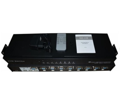 Свитч KVM Switch 8 port USB 2.0, 1920-1440 250MHz  810UK + Пульт (Remote control) для управления;17