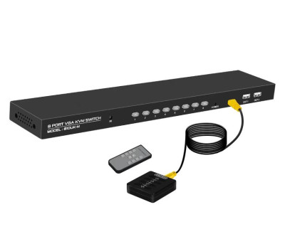 Свитч KVM Switch 8 port USB 2.0, 1920-1440 250MHz 810UK + Пульт (Remote control) для управления Свитч KVM Switch 8 port USB 2.0, 1920-1440 250MHz 810UK + Пульт (Remote control) для управления